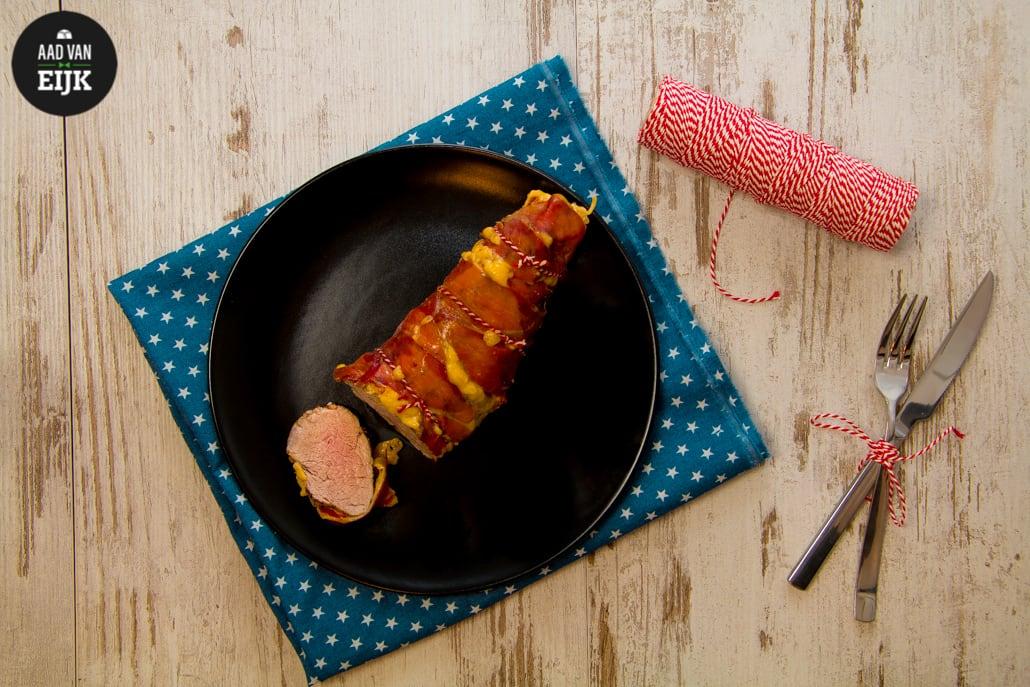 Rollade van Varkenshaas met Serranoham en kaas