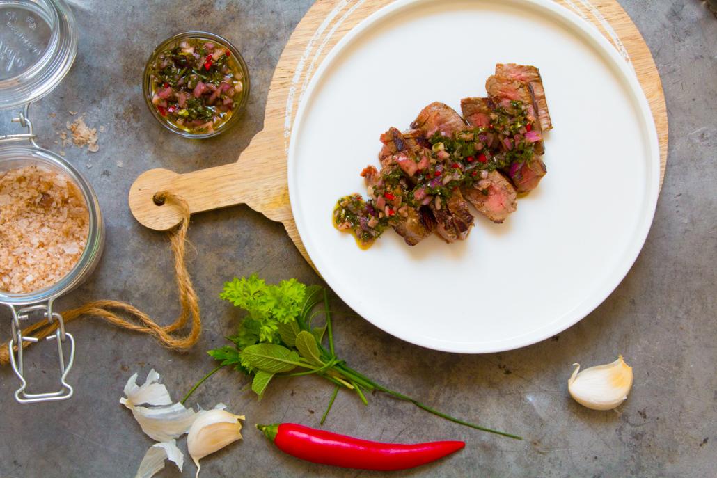 Gerijpte baksucade met chimichurri