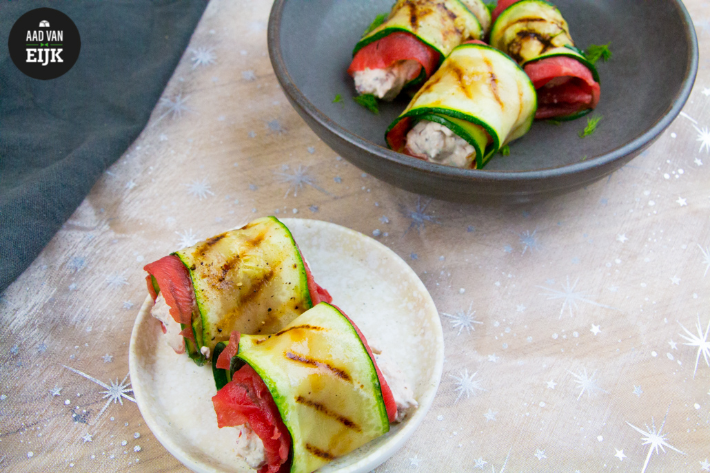 Carpacciorolletjes met courgette