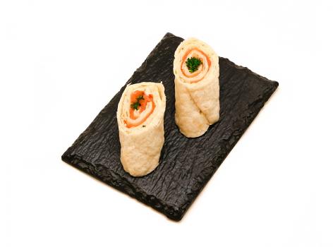 Wrap met zalm en kruidenkaas